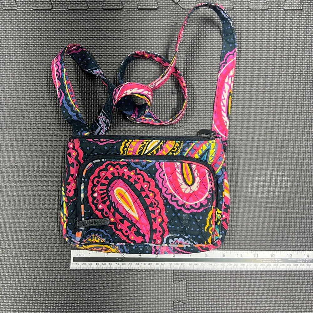Vera Bradley Paisley Punch Compact Crossbody Bag Vibrant Travel Companion